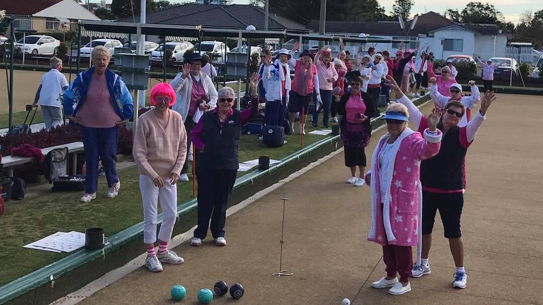 Forster Women's Bowling Club members enjoy their annual Pink Day.