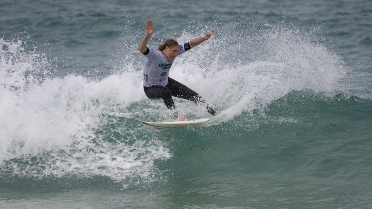 Mid North Coast surfing legend Robbie Page won the over-50 men's. Photo by Ethan Smith/Surfing NSW.