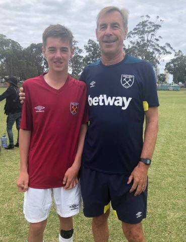 Riley Van Haren at last year's West Ham Australia National Camp.