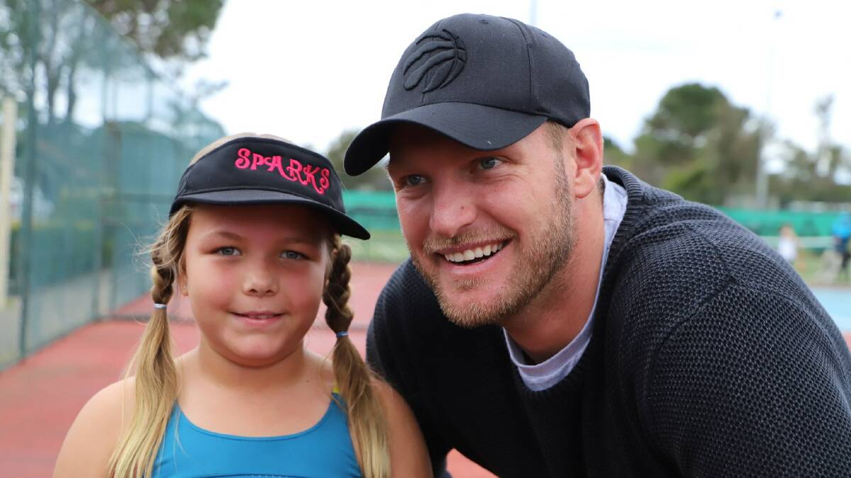 Professional tennis player Sam Groth was a big hit at the country championships. Photo courtesy of Tennis NSW.