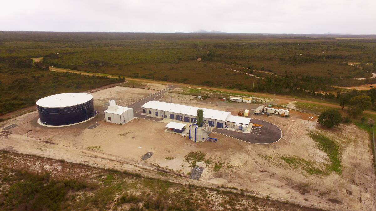 Up and Running: An aerial view of the officially functioning Nabiac Aquifer Borefield and Water Treatment Plant.