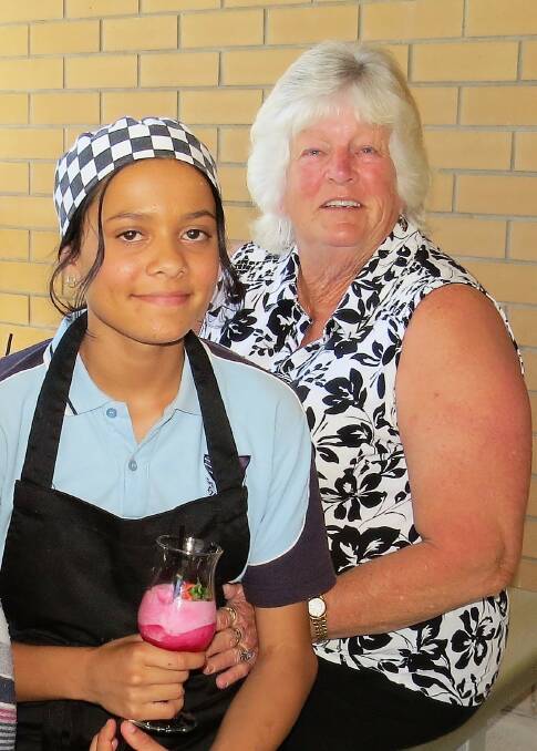Positive Hub Food Program participant Sophie Morcombe with her grandmother Lynette Rooney.