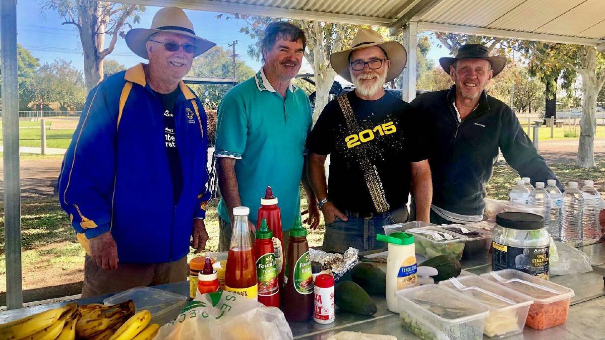 Jim Frewin, Noel McManus, Paul Eshman and Ray Piper from the Hallidays Point Lions Club were a big part of the trek, keeping all of the members fed throughout the trip.