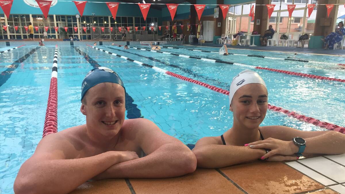 Nash Wilkes and Claire Van Kampen are looking forward to swimming their best at the upcoming NSW All Schools Championships.