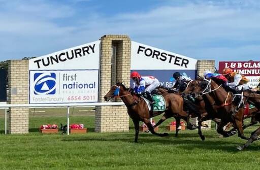 Phylave streaks to victory at Tuncurry in his third win in as many races. Photo supplied. 