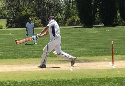 Warren McWilliams clobbers the ball for Mid North Coast.