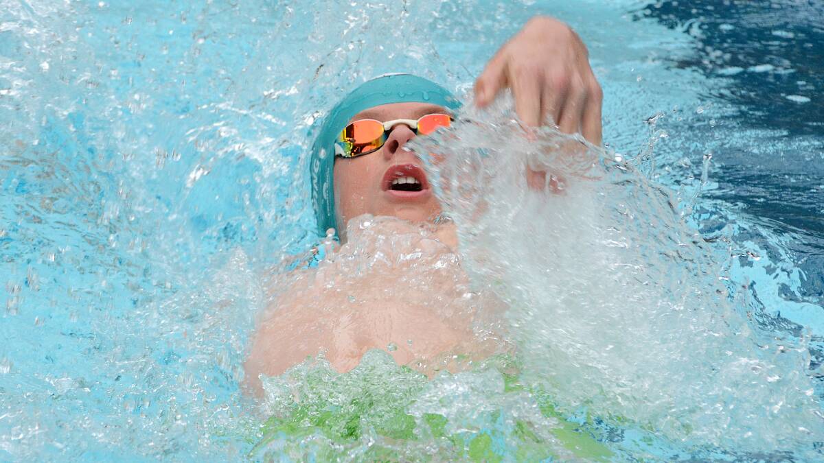 Braydan Lee competing at the Swimming North Coast Short Course Championships in 2019.