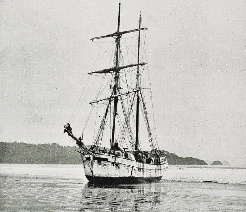 The John Wright-built 'Stanley' on the beach at Orewa in New Zealand.