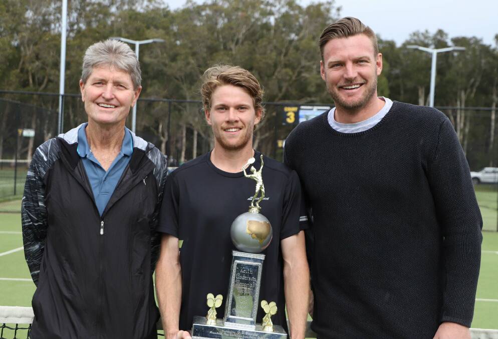 Forster's Brenton Chambers won the blue ribbon AMT men's event for the second year in a row. Photo courtesy of Tennis NSW.