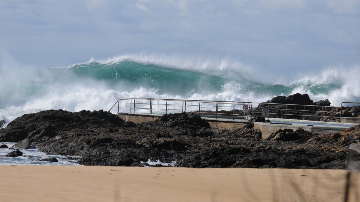 The Bureau of Meteorology has issued a hazardous surf warning for the region.