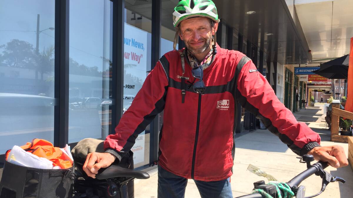 German man Helmut Meyer has been riding around the eastern states of Australia raising money for clean drinking water projects in Africa.