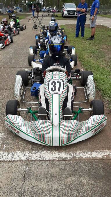 Sam lining up to set a new track record at Port Macquarie.
