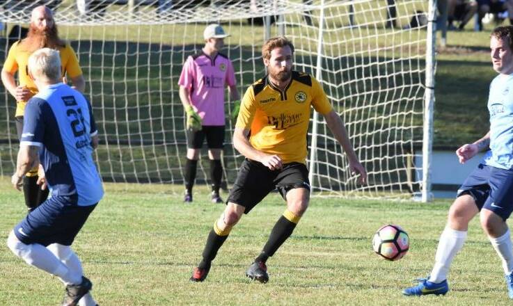 Blair Smith of the Tuncurry Forster Tigers in a premier league match against the Taree Wildcats.