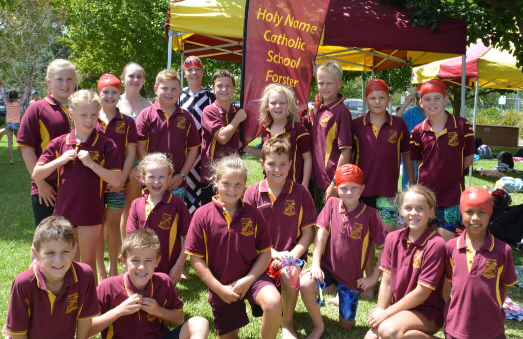 Region's Best Swimmers: Students from Forster's Holy Name Primary School proved too strong at the Manning Regional Catholic Primary School swimming carnival. 