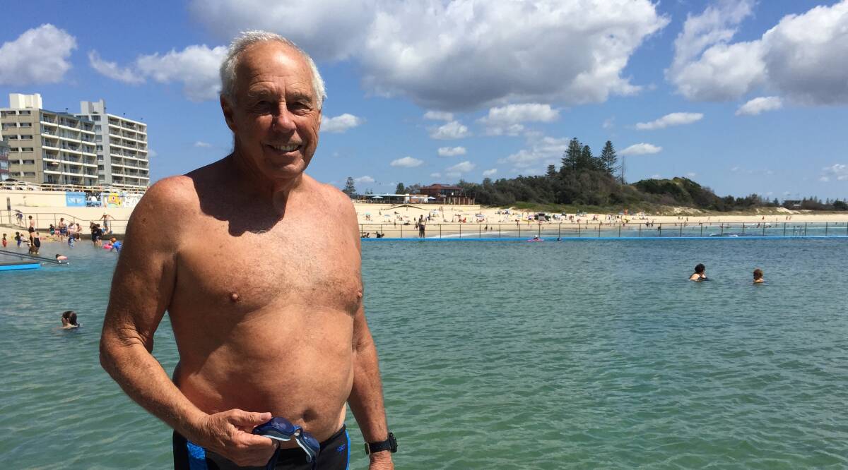 A Swimming Icon: Pioneering open water swimmer John Koorey still swims almost daily. 