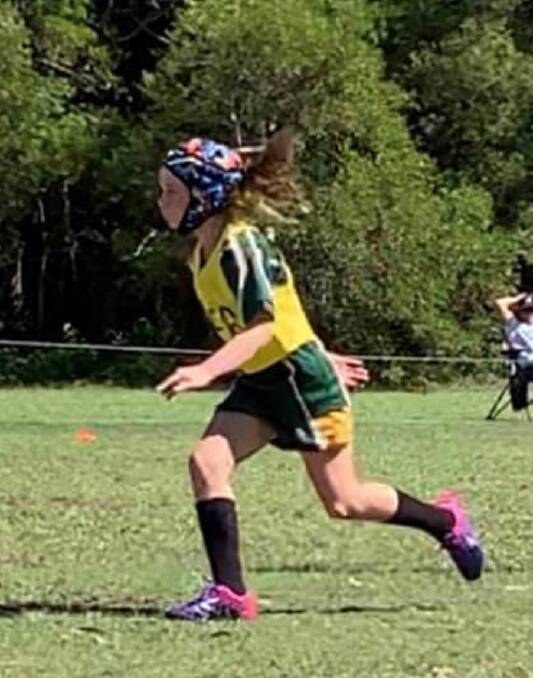 Eloise playing for the Hawks in 2019.