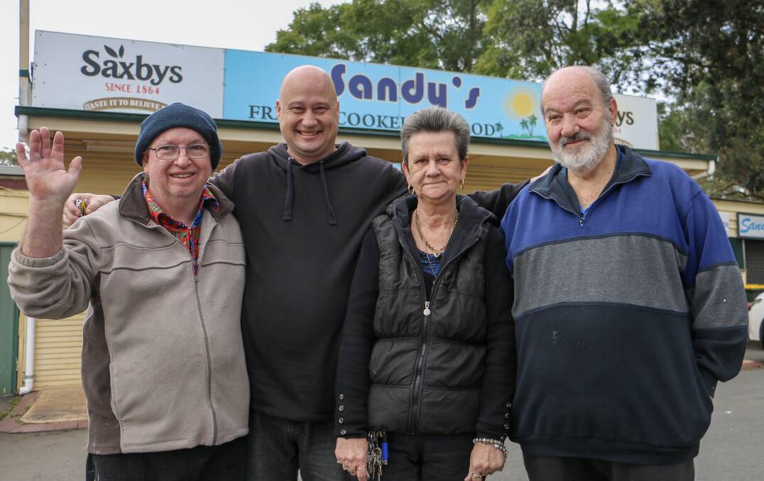 END OF AN ERA: Glenn Bulbert, Craig Shedden and his parents Joy and Graham Shedden, at the iconic Sandy's Seafood store at Heatherbrae which will close on Friday, June 24.