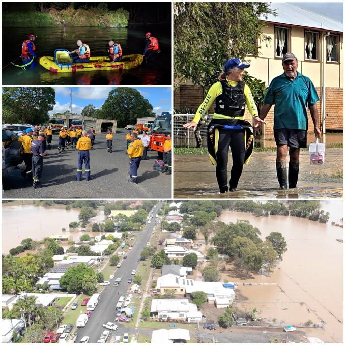 Mid North Coast emergency service crews work to support flood-ravaged Northern Rivers. Photos supplied