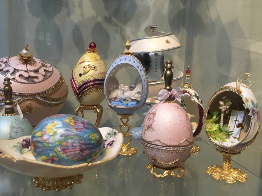 Faberge style eggs by Sandy Needham.