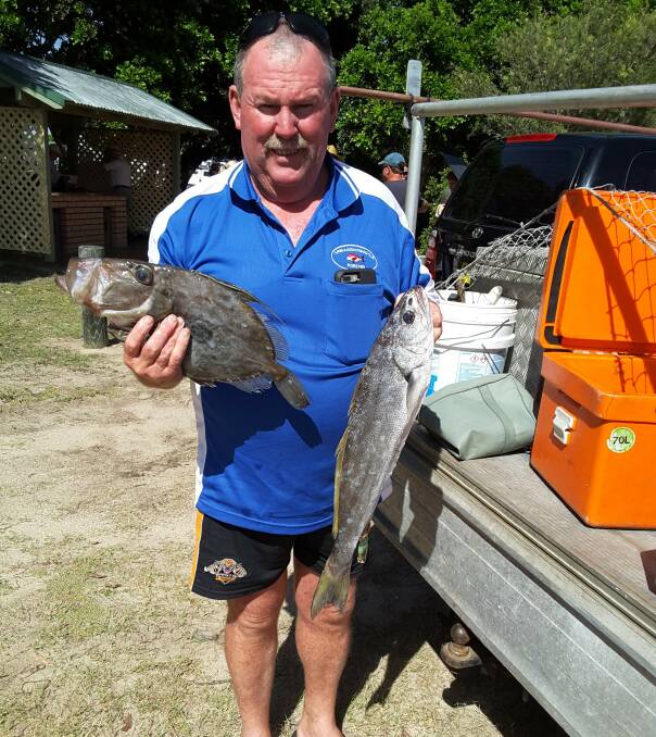 Martyn Barry with his 1.280kg John Dory and 1.878kg Trag.