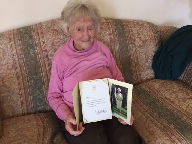 Ivy Ravell received a birthday card from the queen for her 104th birthday on Saturday.