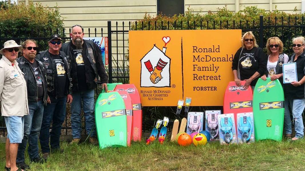 Mid North Coast American Motorcycle Club donated water sports equipment.