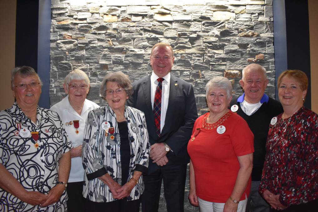 Lorraine Gibson from Mt George Branch, Lillian Ellis from Wingham Branch, Norma Watson from Forster-Tuncurry Branch, Stephen Bromhead, Jennifer Kelly from Tea Gardens-Hawks Nest Branch, Keith Griffiths from Forster-Tuncurry Branch and Lynne Ferguson from Forster-Tuncurry Branch.