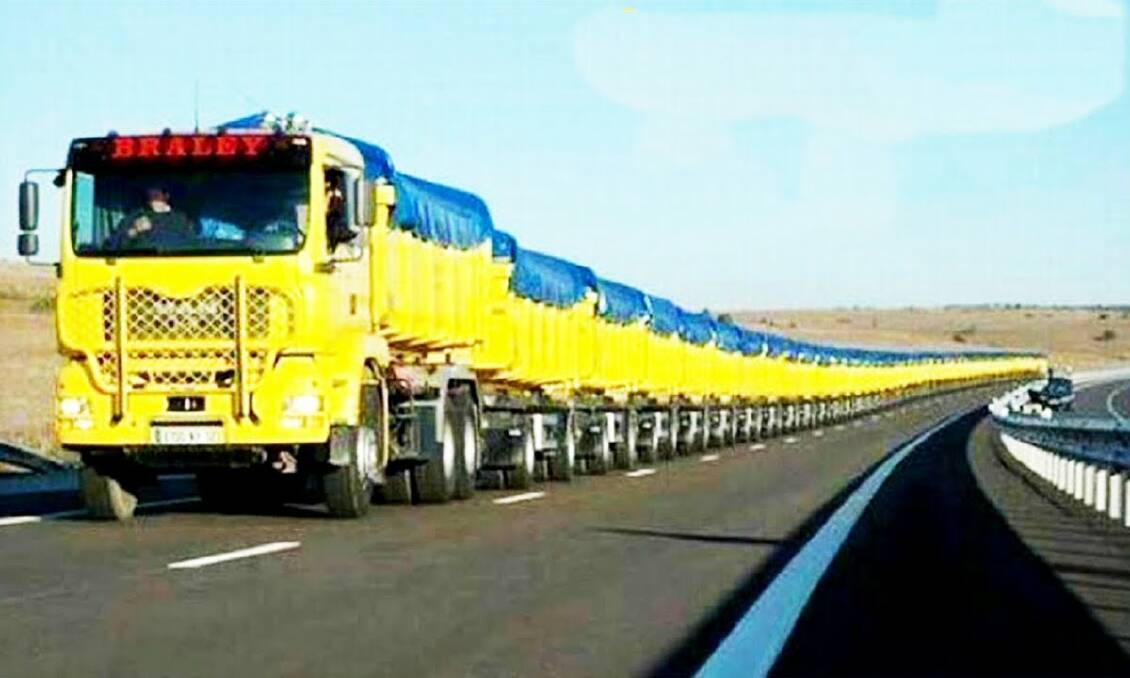 World's longest road train. Picture supplied