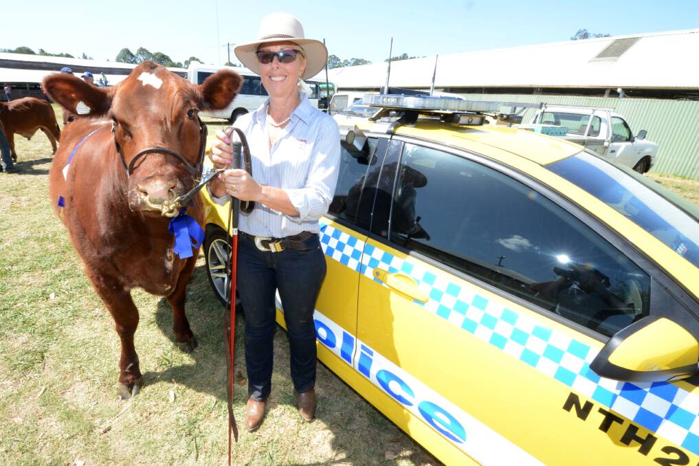 Rural woman worth celebrating: Chief Inspector Christine George at the 2013 Taree Show with Venus, which won champion shorthorn heifer in the show. 