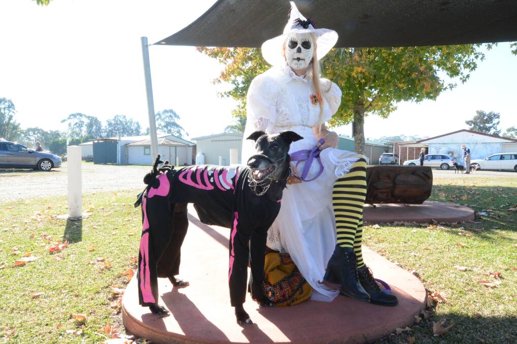 Lesley McLaughlin and Indi dressed up for the 2019 Million Paws Walk in Taree. 