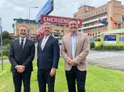 Cancer Care Partners chairman, Tony Noun (left), Minister for Regional Health, David Gillespie and and Cancer Care Partners chief operating officer Damien Williams.