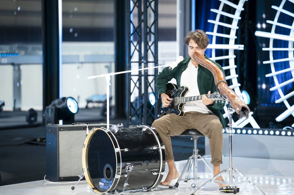 Luke Ligtenberg auditioning for Australian Idol. Picture courtesy Channel 7.
