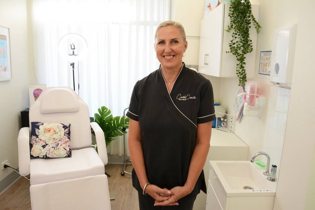 Living her best life: Sue Arber in her clinic at Forster. Photo: Scott Calvin