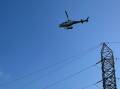 Transgrid bushfire prevention helicopter doing patrols. Picture supplied. 