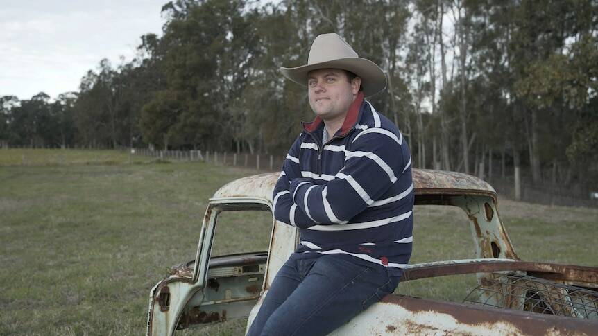 Rising star: Gloucester resident Joshua Gilbert on the family farm at Nabiac. Picture: supplied