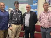 Present for the ballot draw were Joel Putland (United Australia Party), Alexander Simpson (Labor), Steve Attkins (Independent), and Dr David Gillespie (Nationals). Photo: Julia Driscoll
