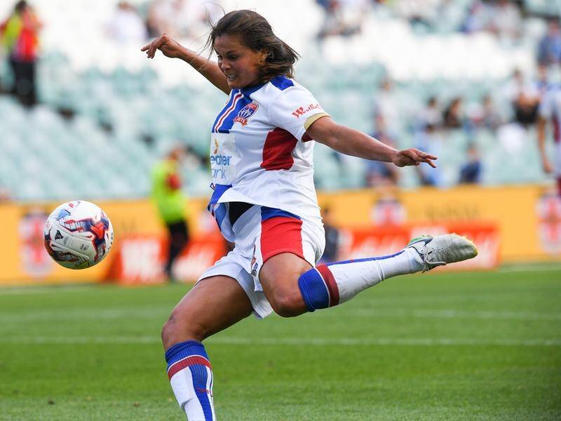 Katie Stengel is returning for a third season in the W-League and second with the Newcastle Jets.