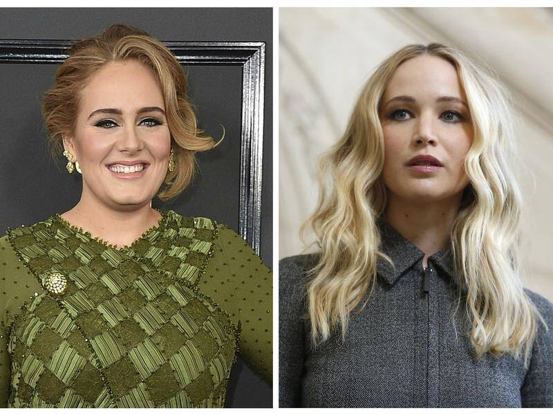Patrons of a gay bar in New York's Greenwich Village got to party with Adele and Jennifer Lawrence.