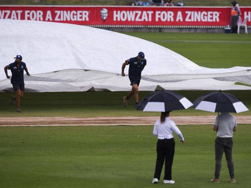 Rain has washed out most of the third day's play in the women's Ashes Test match at Manuka Oval.