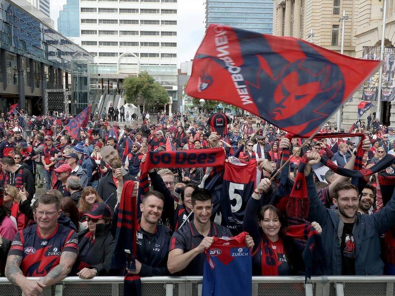 Melbourne AFL fans have celebrated with their heros after the Demons' historic grand final win.