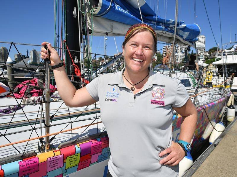 Lisa Blair has become the first woman to sail solo, non-stop and unassisted around Australia.