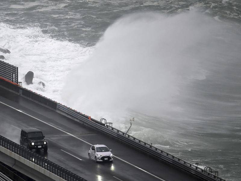 Tropical Storm Meari is battering southwestern Japan and heading for the capital Tokyo. (AP PHOTO)