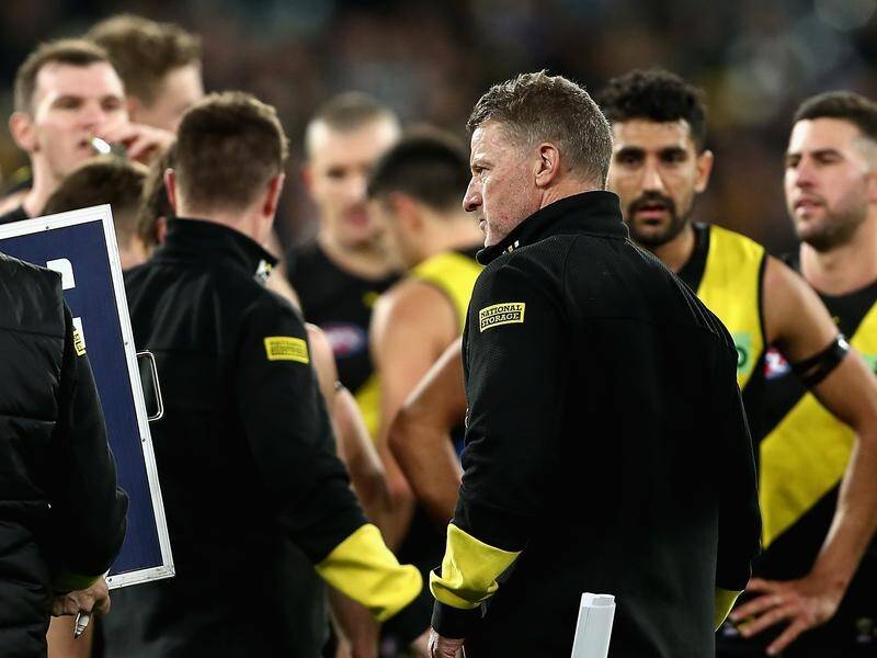 Richmond can lock in an AFL finals appearance with a win over Hawthorn at the MCG. (Rob Prezioso/AAP PHOTOS)