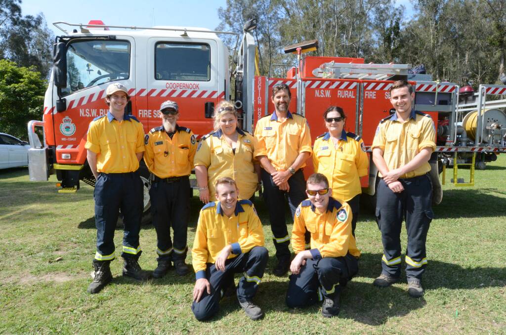 Coopernook Rural Fire Service crew members at their 2019 Get Ready Weekend event.