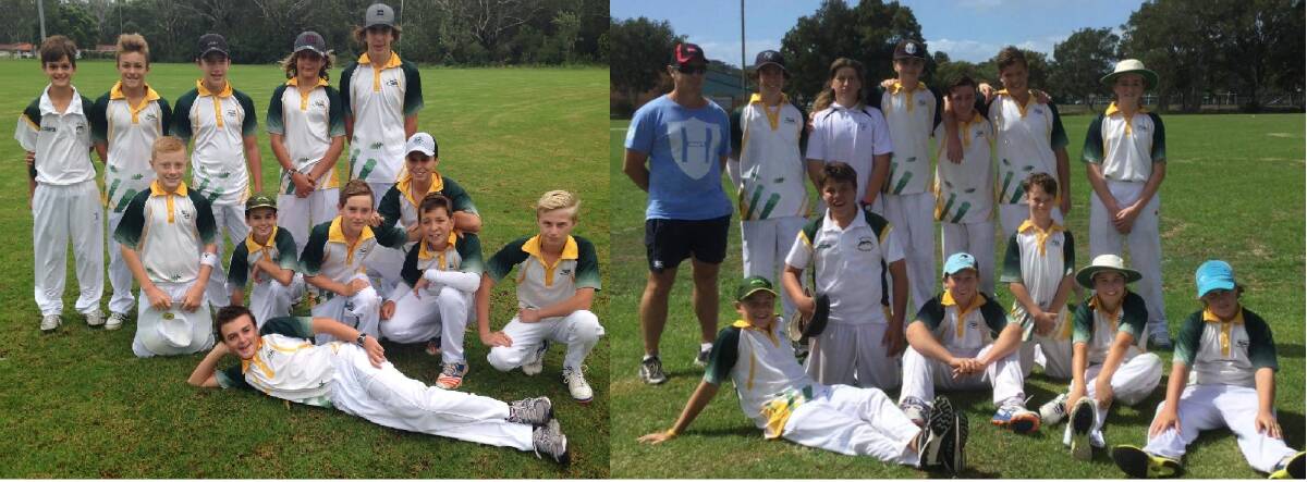 Sharing the win: Both Great Lakes under 14s sides were named premiers in this season's Manning District junior cricket grand final. 