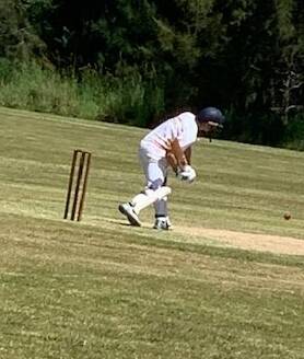 All-rounder Jack Howard in bat for Great Lakes second grade against Old Bar.
