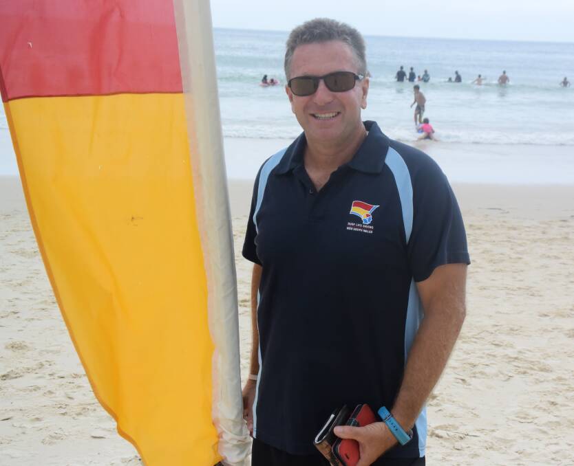 Safety awareness: Surf Life Saving NSW deputy president Brian Wilcox at Forster Main Beach.