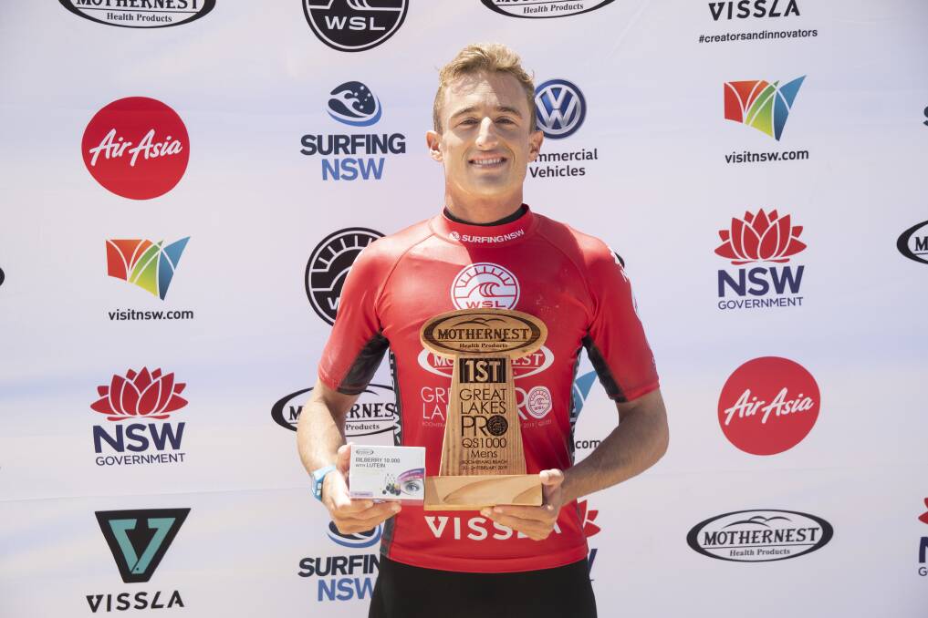 Years in the making: Port Macquarie's Matt Banting claimed his first World Surf League qualifying series victory since 2014. Photo: Ethan Smith/ Surfing NSW. 