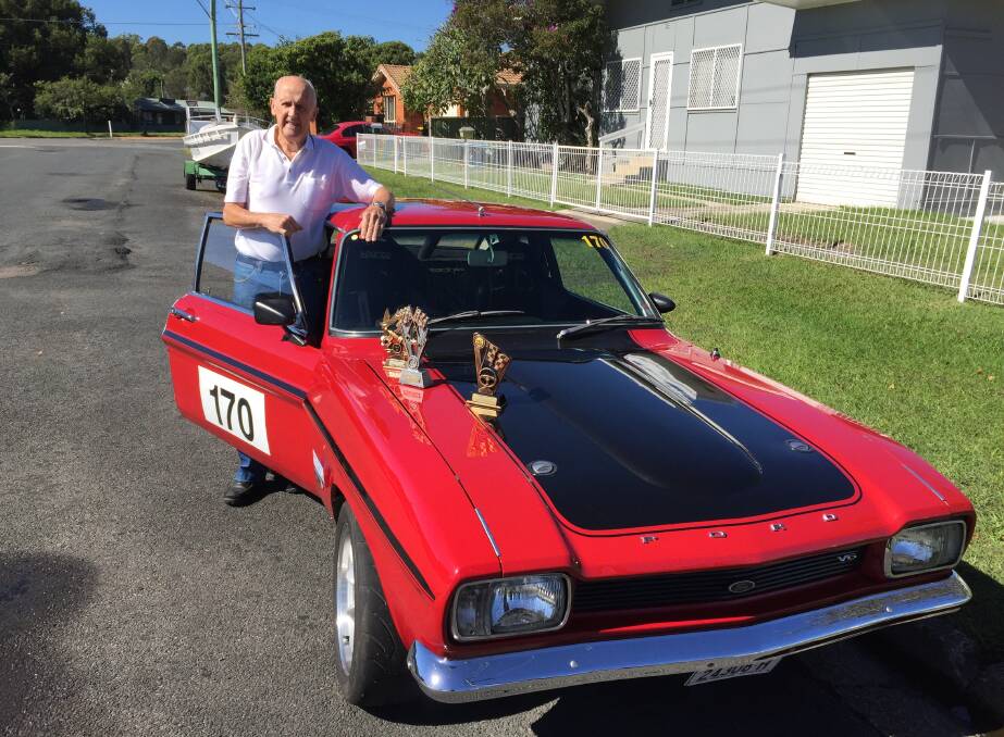 Never too old: Ron Gallagher, in his prized 1970 V6 Ford Capri, claimed wins in the opening rounds of the 2017 CAMS NSW Hillclimb Championship. He is set to contest round four in Kempsey on May 7.