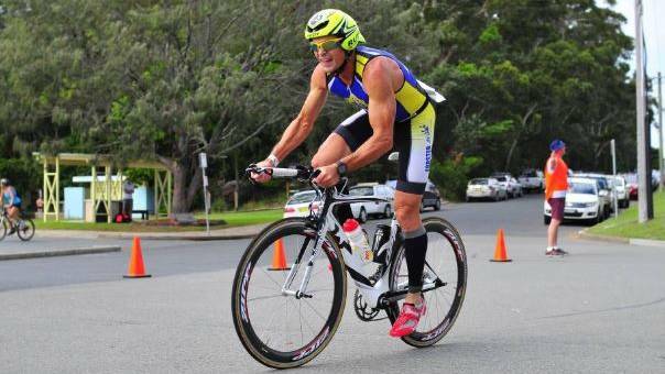 Forster Triathlon Club member Richard Sewell at a previous Triathlon NSW Club Championship at Forster. The 2020 event was green lit by police to proceed with restrictions.